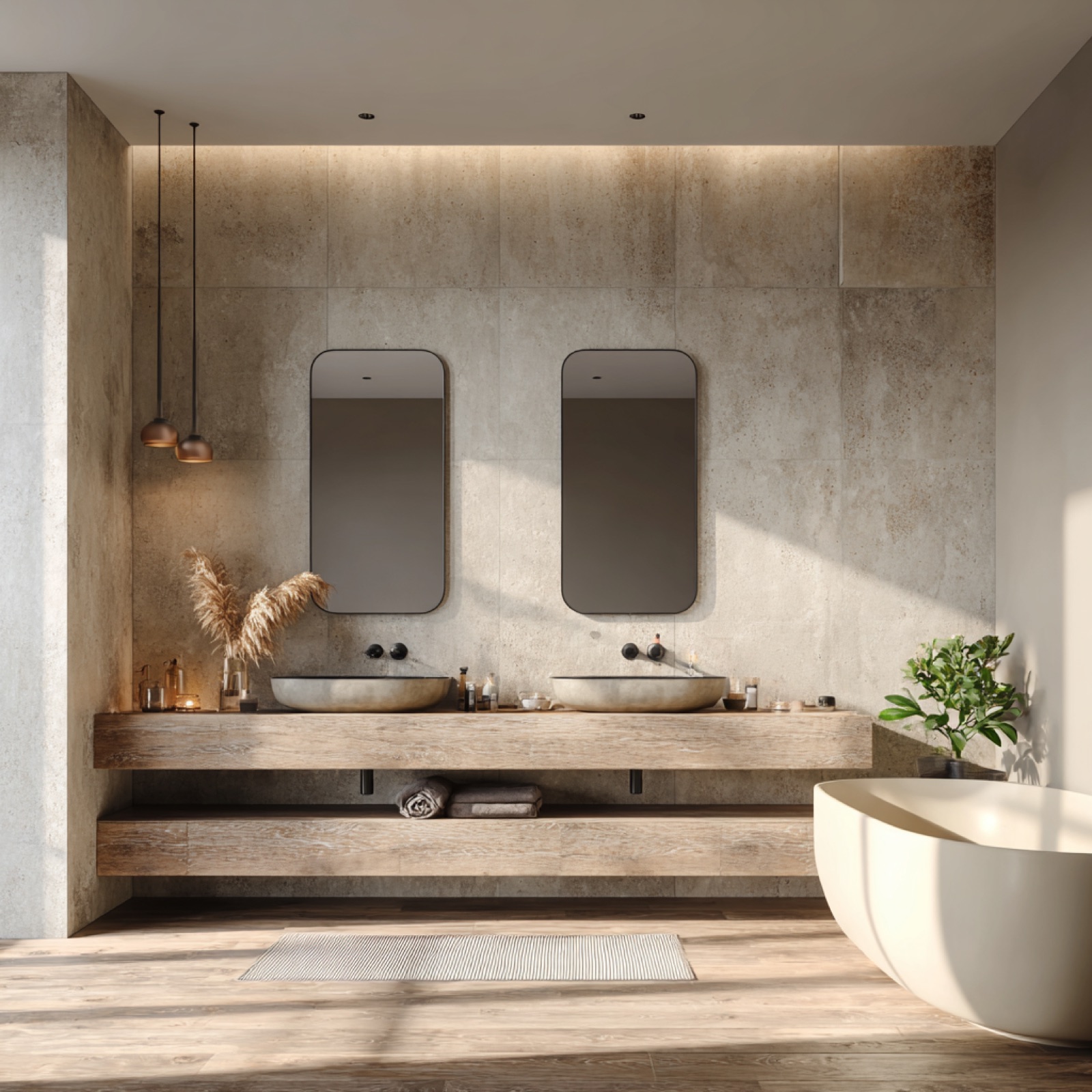 Bathroom in natural stone
